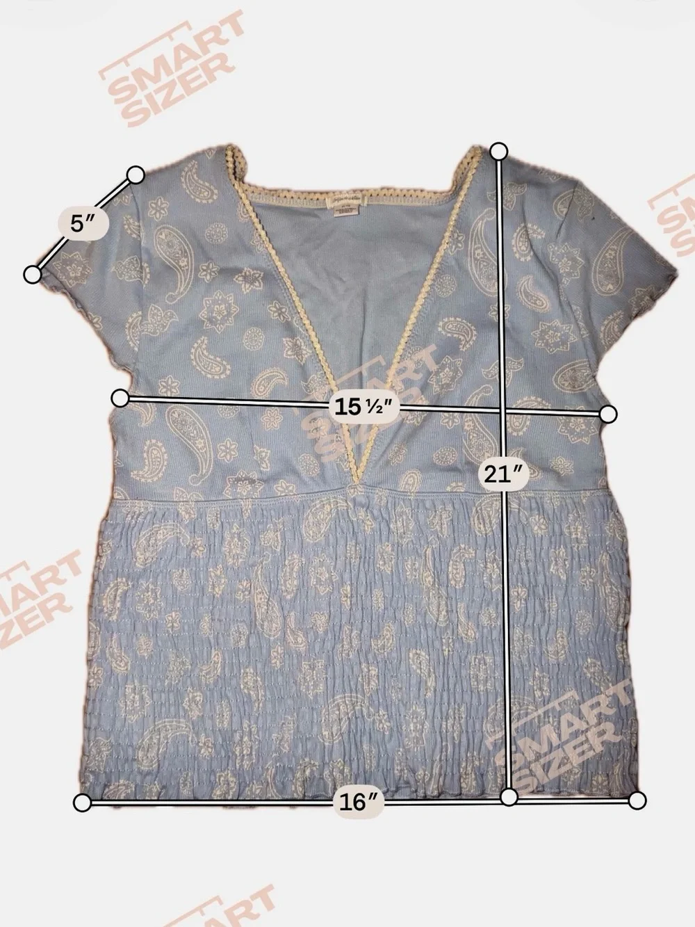 Kimchi Blue Only You Smocked Short Sleeve Top